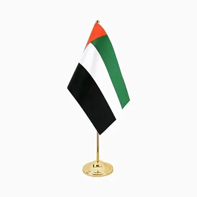 UAE National Day Table  Flag with Metal Pole 