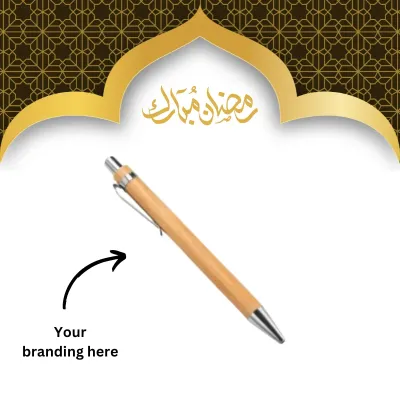 أقلام الخيزران الترويجية الصديقة للبيئة من بلياديس، هدايا رمضان