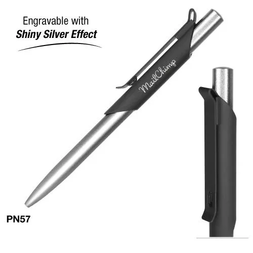 Silver and Black Metal Pens PN57