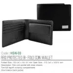 RFID Protected BI-fold Coin Wallets