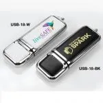 Leather with Chrome USB Flash Drives