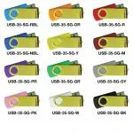 USB FLASH DRIVES MIRROR SHINY GOLD SWIVEL 32GB-16GB-8GB-4GB