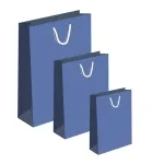 Laminated Paper Bags Blue