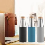 Lyra Classic Stainless Steel Water Bottle with Wooden Lid