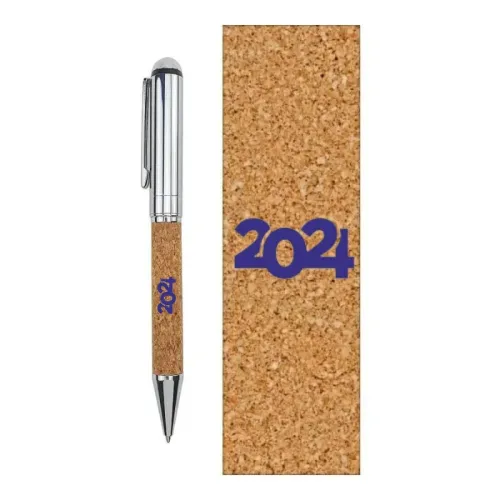 Antares Metal Pen with Cork Barrel and Box