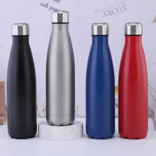 Custom Hot Cola Shape Fitness Sport Waterbottle Double Wall Vacuum Thermo Insulated Stainless Steel 