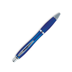 Satin Body Push Button Blue Ball Pen 