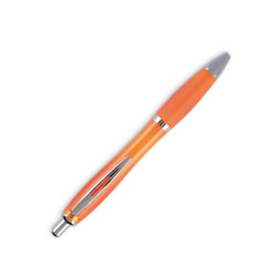 Satin Body Push Button Orange Ball Pen 