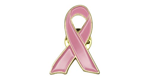 Breast Cancer Awareness Pink Ribbon Badge