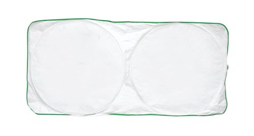 Car Sun Shade - White with Green Border Car Sun Shade - White with Green Border