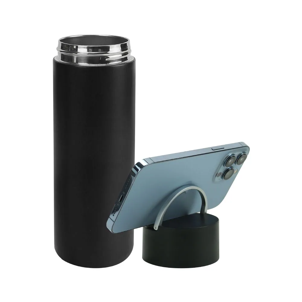 Ara Double Wall SS Bottles, Twist-off Lid with Phone Holder 600ml